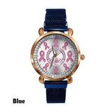 Foi, Espoir, Amour - Montre-bracelet personnalisée pour femmes, sensibilisation au cancer du sein 
