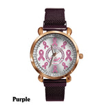 Foi, Espoir, Amour - Montre-bracelet personnalisée pour femmes, sensibilisation au cancer du sein 