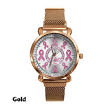 Foi, Espoir, Amour - Montre-bracelet personnalisée pour femmes, sensibilisation au cancer du sein 