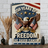 America 250th Anniversary Gifts - Personalized Independence Day/ 4th of July Canvas And Poster
