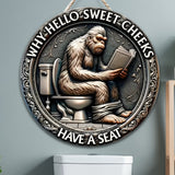 Have A Seat - Camping Round Wood Sign