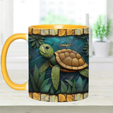 Adorable Turtle - Personalized Turtle Accent Mug