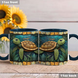 Adorable Turtle - Personalized Turtle Accent Mug
