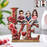 Love Mom - Personalized Mother Custom Shaped Acrylic Plaque