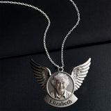 En souvenir de quelqu'un - Collier pendentif personnalisé en acrylique en forme de commémoration
