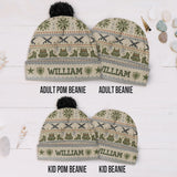 Camouflage Military - Personalized Veteran Beanie Hat
