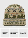 Camouflage Military - Personalized Veteran Beanie Hat