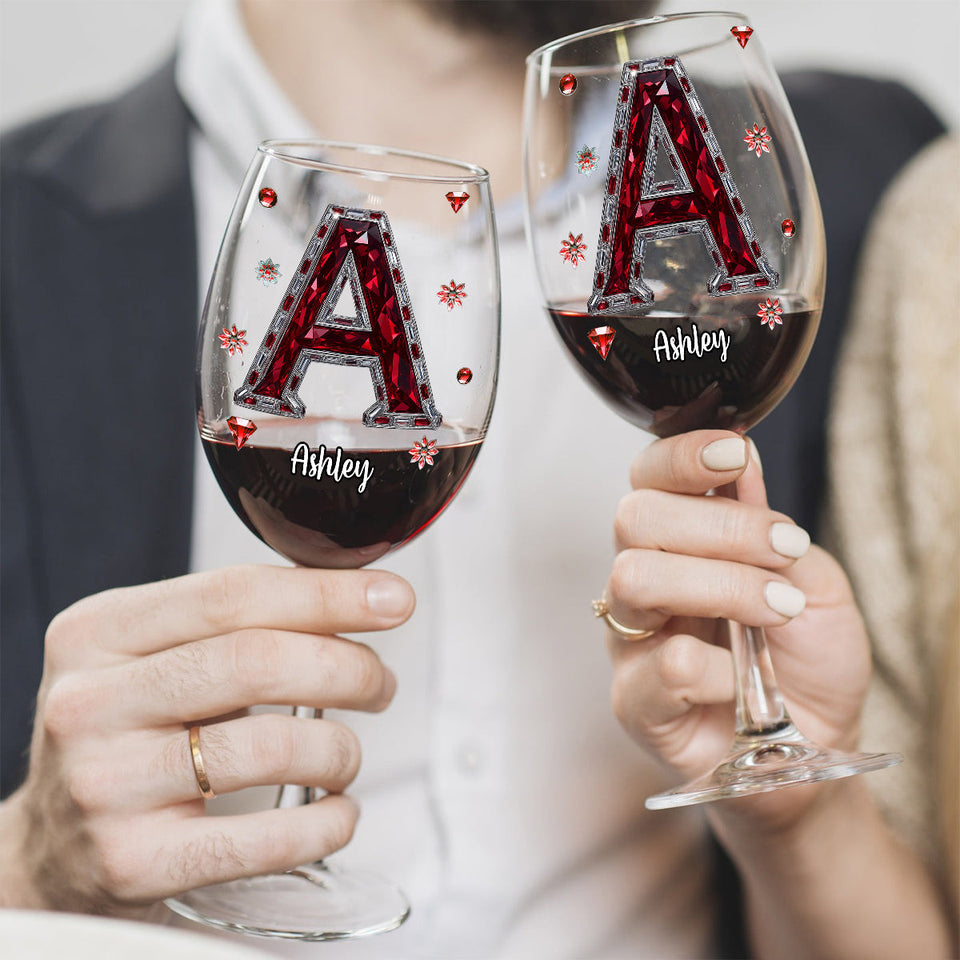 Love Wine - Personalized Wine Wine Glass With Long Stem