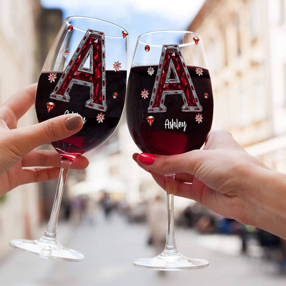 Love Wine - Personalized Wine Wine Glass With Long Stem