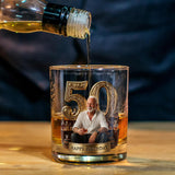 Birthday Gift For Him Dad.... Custom From Any Photo - Personalized Birthday Whiskey Decanter Set