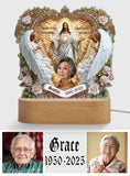 My Mom Was So Amazing - Personalized Memorial Mother Shaped Plaque Light Base