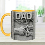 The Man The Myth The Legend - Personalized Father Accent Mug