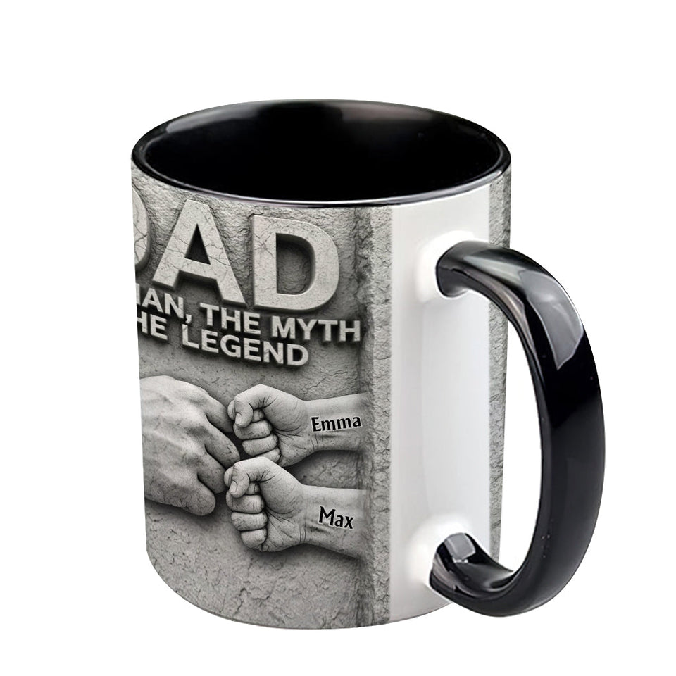 The Man The Myth The Legend - Personalized Father Accent Mug