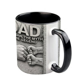 The Man The Myth The Legend - Personalized Father Accent Mug