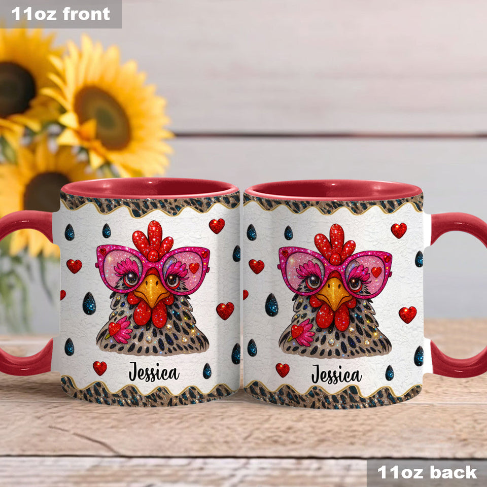 Crazy Chicken Lady - Personalized Chicken Accent Mug