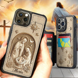 The Holy Family - Personalized Christian Fully Printed Wallet Phone Case