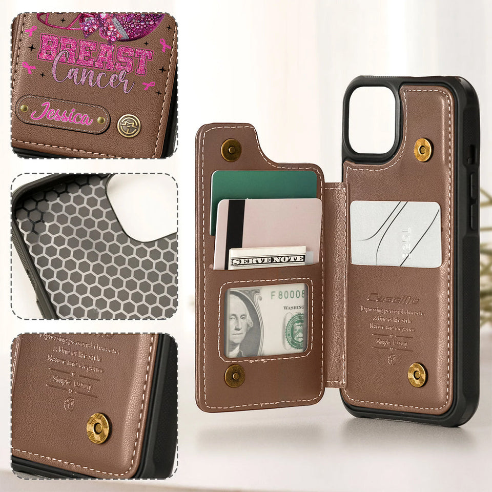 Pink Out - Personalized Football Wallet Phone Case