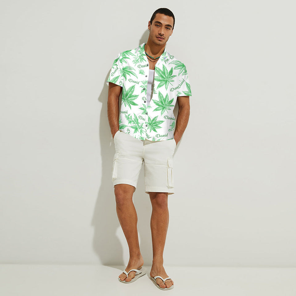 Get High - Personalized Weed Hawaiian Shirt