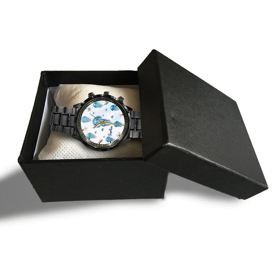 Jellyfish Lovers - Personalized Sea Lover Hand Watch
