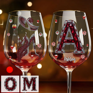 Love Wine - Personalized Wine Wine Glass With Long Stem