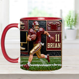 Love Football - Personalized Football Accent Mug