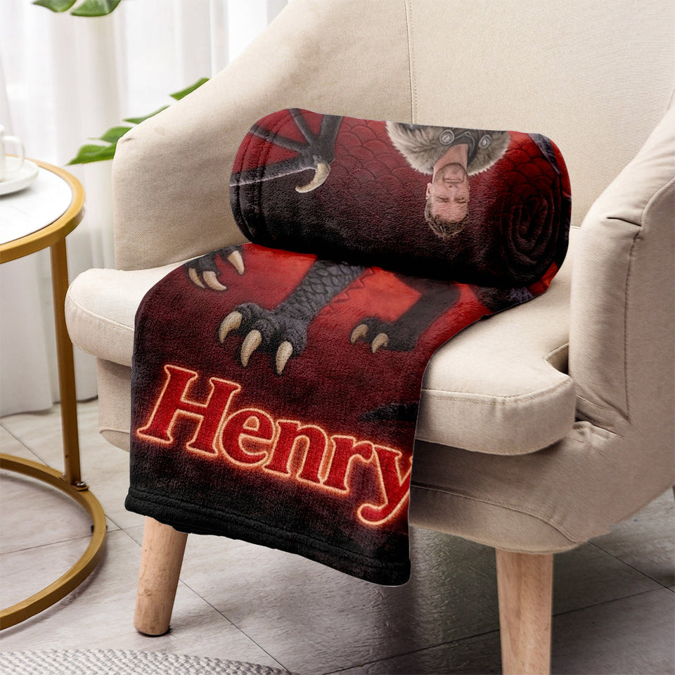 Love Dragon - Personalized Dragon Blanket