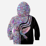 Colibri rose - Sweat à capuche et legging personnalisés pour la sensibilisation au cancer du sein