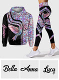 Colibri rose - Sweat à capuche et legging personnalisés pour la sensibilisation au cancer du sein