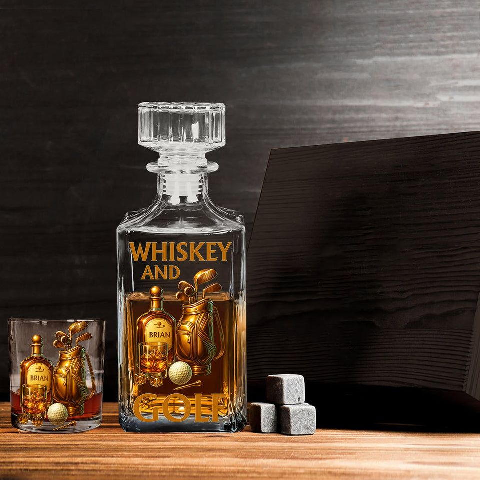 Whiskey & Golf - Personalized Golf Whiskey Glass