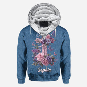 Cross & Floral - Graceful Style Honoring Faith - Personalized Christian All Over Shirt
