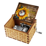 You Are My Sunshine - Gift for mom, grandma, dad, grandpa, daughter, son, granddaughter, grandson, sister, brother, friend, wife, husband - Personalized Hand Crank Music Box