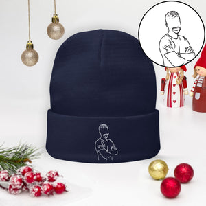 Custom Photo - Personalized Son Embroidered Beanie