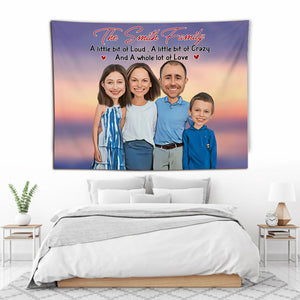 A Whole Lot Of Love - Personalized Family Wall Tapestry