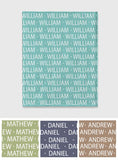 Custom Name Pattern - Gift for grandson - Personalized Blanket