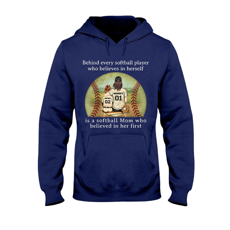 Softball Mom Believe - Personalized Softball T-shirt & Hoodie