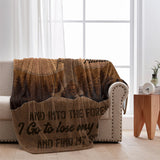 And Into The Forest I Go - Personalized Hiking Blanket