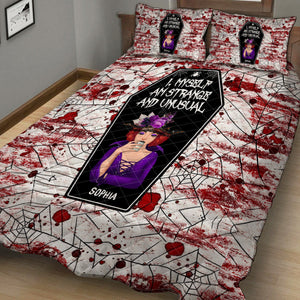 I Myself Am Strange and Unusual - Personalized Witch Quilt Set