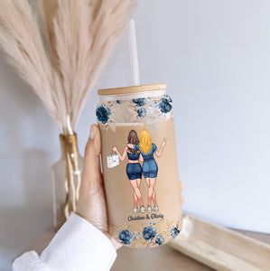 Talking To Your Sister - Personalized Bestie Can Glass