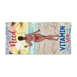 Sandy Toes Sun Kissed Nose - Sea Lover gift for friend, sister, girlfriend, wife, mom - Personalized Beach Towel