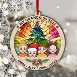 My Grandkids - Gift for grandma - Personalized 2 Layered Piece Ornament