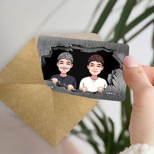 Thanks For Being My Hero - Personalized Father Wallet Insert Card