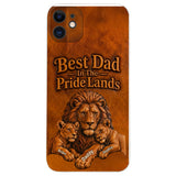 Papa Lion - Personalized Father 3D Embossed Leather Phone Case