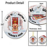 I'll Be Waiting At Heaven's Door - Personalized Dog Ornament