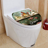 Floral Farm Animals - Personalized Farmer Bathroom Curtain & Mats Set