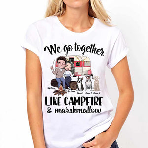 You And Me And The Dogs And The Campfire - Personalized Camping T-shirt and Hoodie