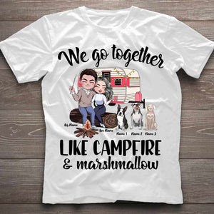 You And Me And The Dogs And The Campfire - Personalized Camping T-shirt and Hoodie