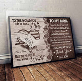 To My Mom - Personalized Mother's Day Police Officer Poster