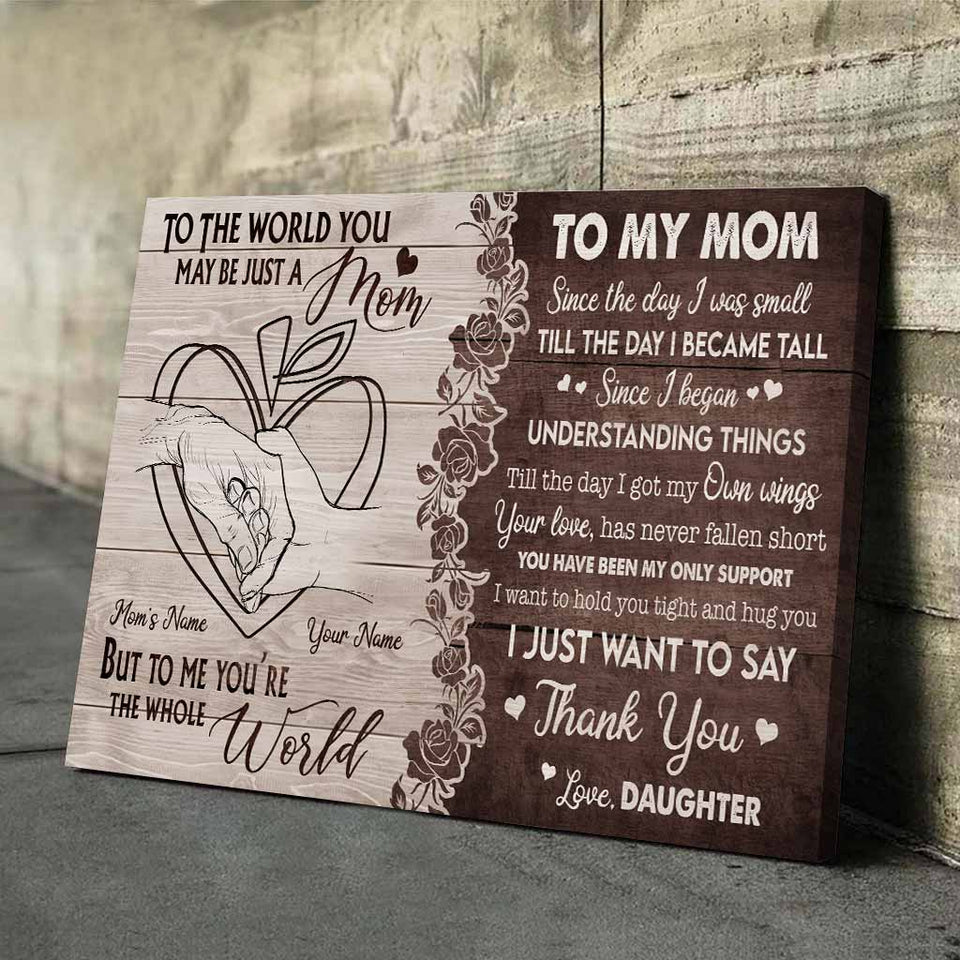 To My Mom - Personalized Mother's Day Teacher Poster