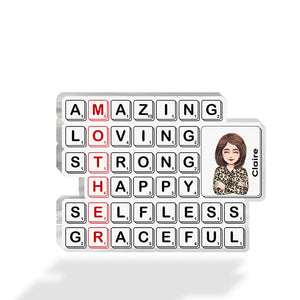 Mom Scrabble Tile - Personalized Mother's Day Mother Custom Shaped Acrylic Plaque