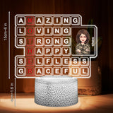 Mom Scrabble Tile - Personalized Mother's Day Mother Shaped Plaque Light Base